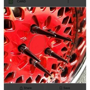 Metallugz, Black Spike Lug Nuts, 5 and 6‎ Lug Kit, NEW, with Socket, 7005K6-BLK